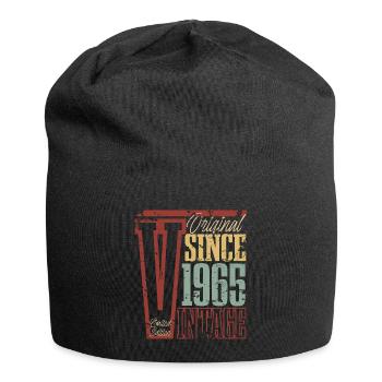 1965 Geburtstag Geburtsjahr Baujahr Vintage Retro - Jersey-Beanie - Schwarz - Vorne