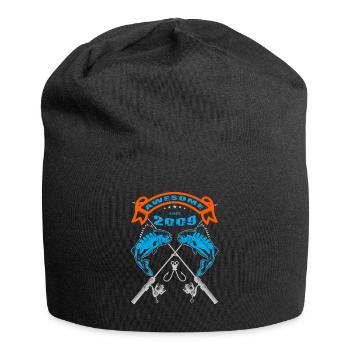 Awesome since 2009. Angel, Angler's Birthday - Jersey Beanie - black - Front