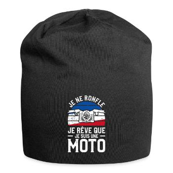Je Ne Ronfle Pas Je Rêve Que Je Suis Une Moto - Bonnet en jersey - noir - Devant