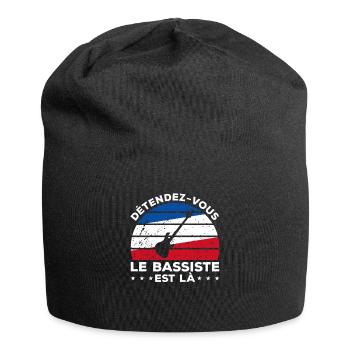 Entspannen Sie sich der Bassist ist da Bassgitarre - Jersey-Beanie - Schwarz - Vorne