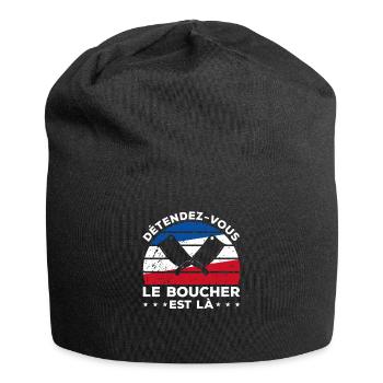 Détendez-Vous Le Boucher Est Là Boucherie - Bonnet en jersey - noir - Devant