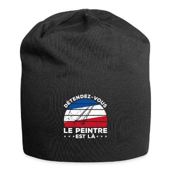 Détendez-Vous Le Peintre Est Là Peinture - Bonnet en jersey - noir - Devant