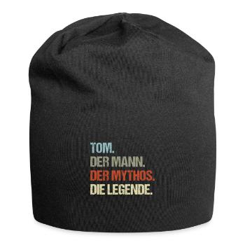 Tom der Mann der Mythos die Legende - Jersey-Beanie - Schwarz - Vorne