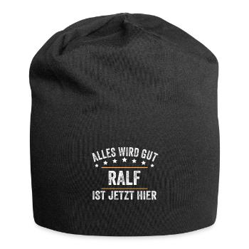 Ralf Vorname Name Geburtstag - Jersey-Beanie - Schwarz - Vorne