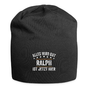 Ralph Vorname Name Geburtstag - Jersey-Beanie - Schwarz - Vorne