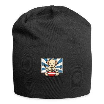 Gelbes Labor - Jersey-Beanie - Schwarz - Vorne