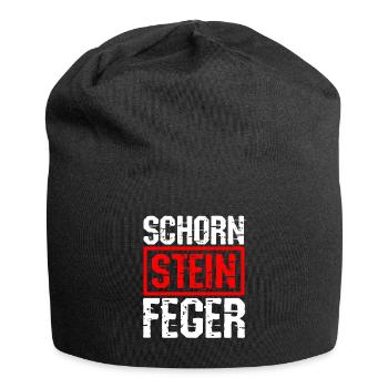 Schorn Stein Feger Schornstein Glücksbringer Kamin - Jersey-Beanie - Schwarz - Vorne