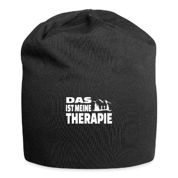 Wandern Zubehör Wanderer Motiv - Jersey-Beanie - Schwarz - Vorne