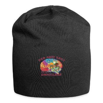 Wandern Zubehör Wanderer Motiv - Jersey-Beanie - Schwarz - Vorne