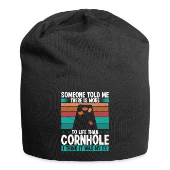 Joueur de Cornhole pense que c’était mon ex équipe de cornhole - Bonnet en jersey - noir - Devant