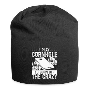 Cornhole Player Burn crazy Tosser Cornhole Team - Jersey Beanie - black - Front