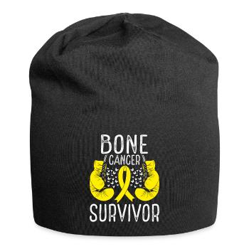 Bone Cancer Survivor Awareness Ribbon Gloves - Jersey Beanie - black - Front