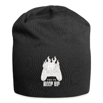 Ich brauche keine Therapie Ich brauche nur meine Videospiele - Jersey-Beanie - Schwarz - Vorne
