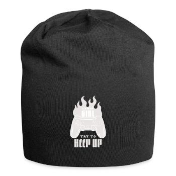 Ich brauche keine Therapie Ich brauche nur meine Videospiele - Jersey-Beanie - Schwarz - Vorne