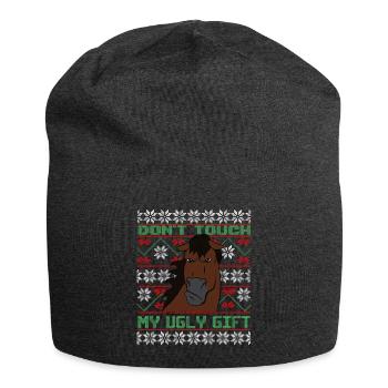 Dont Touch Ugly Brauner Pferd Rider Winter - Jersey-Beanie - Anthrazit - Vorne