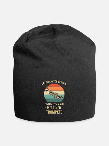 Trompete Trompetenspieler Trompeter - Jersey-Beanie - Schwarz