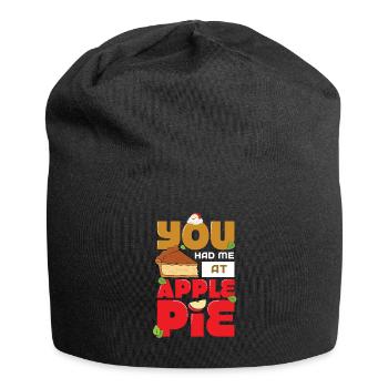 Tarte aux pommes - Bonnet en jersey - noir - Devant