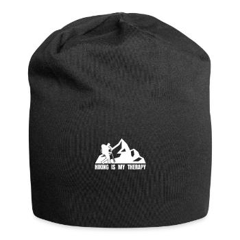 HIKING IS MY THERAPY - Wanderer Berge Gebirge - Jersey Beanie - black - Front
