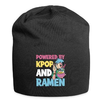 Kpop And Ramen Kpop Geschenk - Jersey-Beanie - Schwarz - Vorne