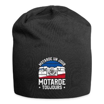 Motarde Un Jour Motarde Toujours Motard Moto - Bonnet en jersey - noir - Devant