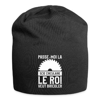Passe-Moi La Scie Circulaire Le Roi Veut Bricoler - Bonnet en jersey - noir - Devant
