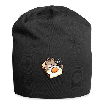 Brown Tabby Cat - Jersey Beanie - black - Front