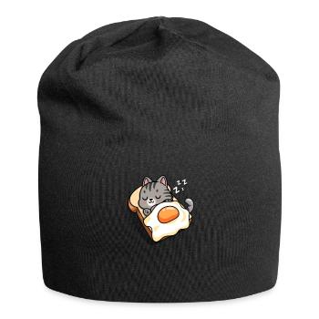 Gray Tabby Cat - Jersey Beanie - black - Front