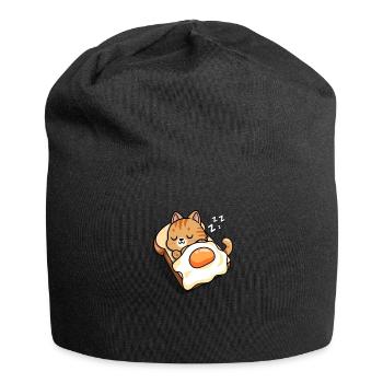Orange Tabby Cat - Jersey Beanie - black - Front