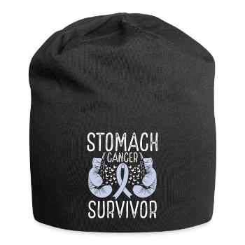 Stomach Cancer Survivor Awareness Ribbon Gloves - Jersey Beanie - black - Front