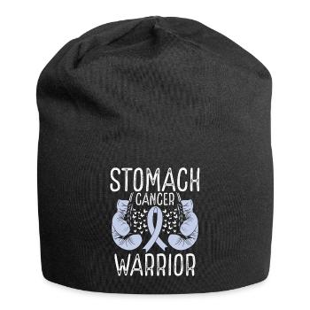 Stomach Cancer Warrior Awareness Ribbon Gloves - Jersey-Beanie - Schwarz - Vorne