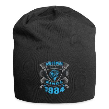 Awesome since 1984. Angel, Angler's birthday - Jersey Beanie - black - Front