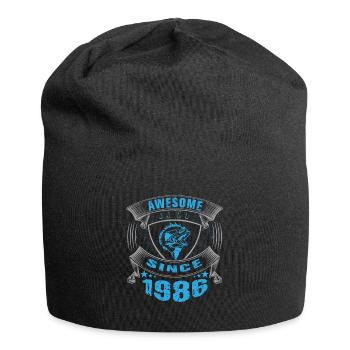 Awesome since 1986. Angel, Angler's birthday - Jersey Beanie - black - Front