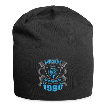 Génial depuis 1990. Angel, l’anniversaire du pêcheur - Bonnet en jersey - noir - Devant
