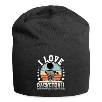 Basketball Basketballer - Jersey-Beanie - Schwarz - Vorne