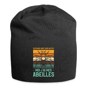 Certains Vont Voir Un Psy Moi J'ai Mes Abeilles - Bonnet en jersey - noir - Devant