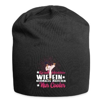 Karate Mädchen wie ein normales Mädchen - Jersey-Beanie - Schwarz - Vorne