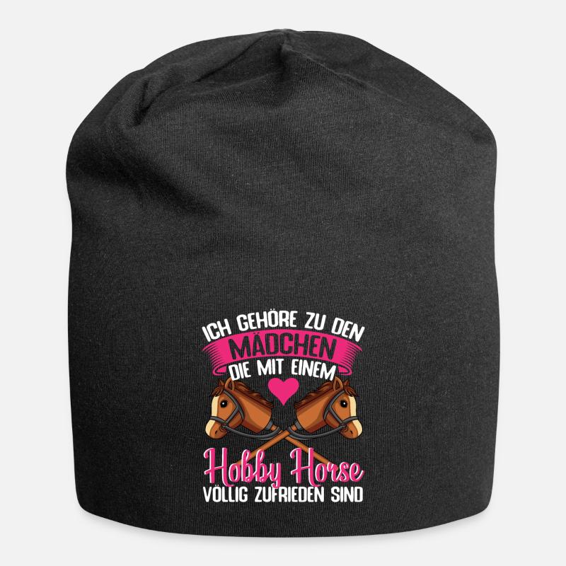 Hobby Horse Pferd Reiterin - Jersey-Beanie - Schwarz