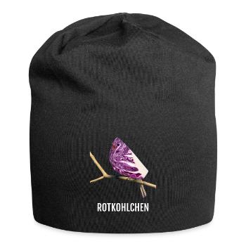 Rotkohlchen Meme Vogel Rotkelhlchen - Jersey-Beanie - Schwarz - Vorne