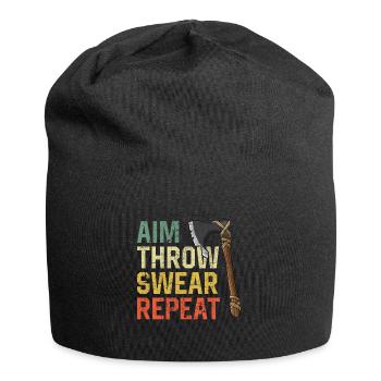 Axt Werfen - Jersey-Beanie - Schwarz - Vorne