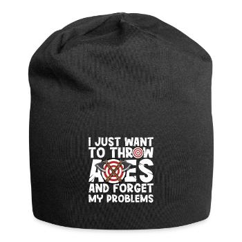 Axt Werfen - Jersey-Beanie - Schwarz - Vorne