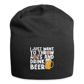Axt Werfen - Jersey-Beanie - Schwarz - Vorne