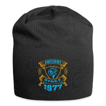 Awesome since 1977. Angel, Angler's Birthday - Jersey Beanie - black - Front