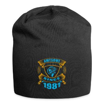 Awesome since 1981. Angel, Angler Geburtstag - Jersey-Beanie - Schwarz - Vorne