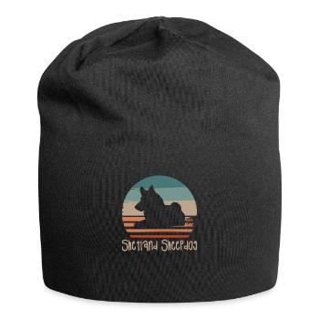 Vintage Retro Old English Sheepdog Dog Lover - Bonnet en jersey - noir - Devant