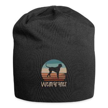 Vintage Retro Weimaraner Weimaraners Hundeliebhaber - Jersey-Beanie - Schwarz - Vorne