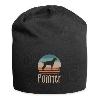 Vintage Retro Pointer Dog GSP Lover - Bonnet en jersey - noir - Devant