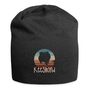 Vintage Retro Keeshond Dog Lover - Bonnet en jersey - noir - Devant