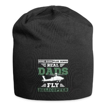 Papa militaire papa pilote d’hélicoptère - Bonnet en jersey - noir - Devant