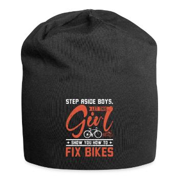 Let this girl show you how to fix bikes - Jersey-Beanie - Schwarz - Vorne