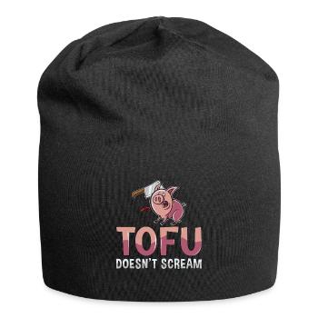 Veganism Tofu Doesn't Scream No Meat Vegan Lover - Jersey Beanie - black - Front